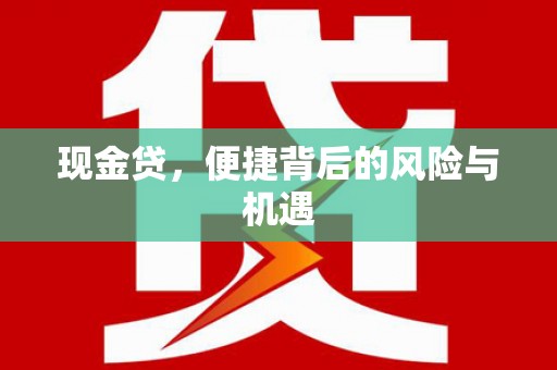 邯山现金贷，便捷背后的风险与机遇