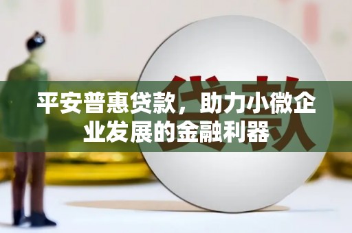 邯山平安普惠贷款，助力小微企业发展的金融利器