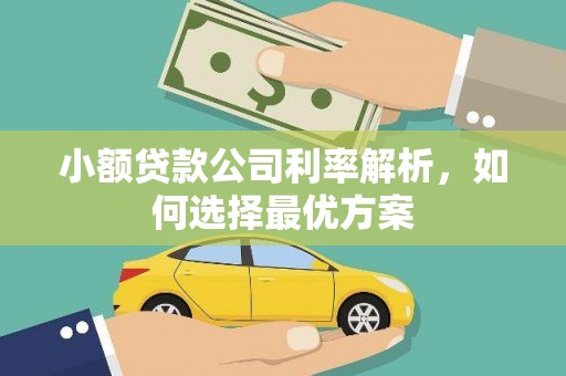 邯山小额贷款公司利率解析，如何选择最优方案