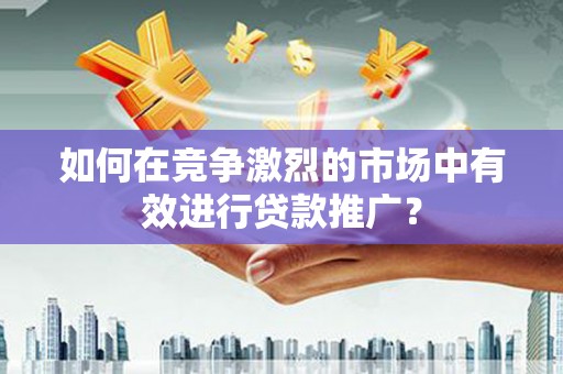 邯山如何在竞争激烈的市场中有效进行贷款推广？