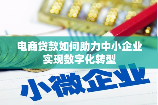 邯山电商贷款如何助力中小企业实现数字化转型
