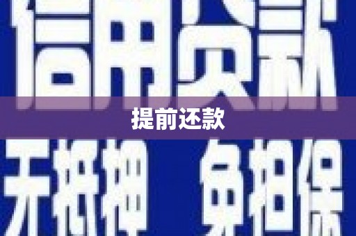 邯山提前还款