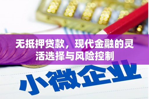 邯山无抵押贷款，现代金融的灵活选择与风险控制