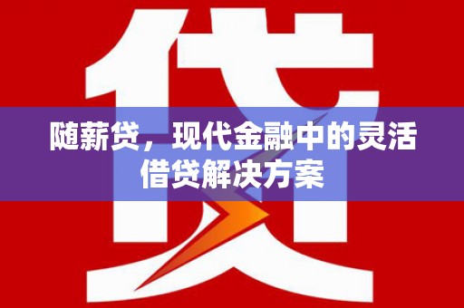 邯山随薪贷，现代金融中的灵活借贷解决方案