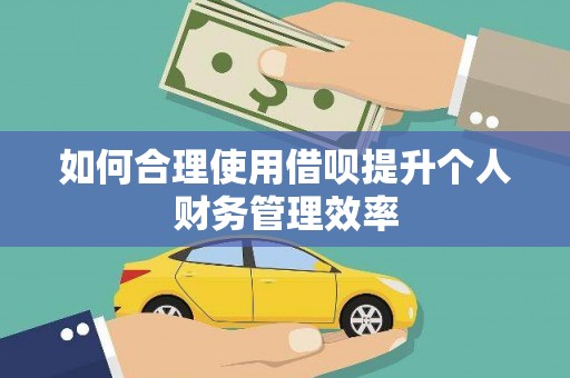 邯山如何合理使用借呗提升个人财务管理效率