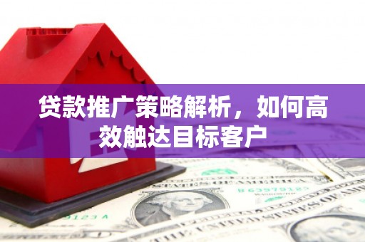 邯山贷款推广策略解析，如何高效触达目标客户