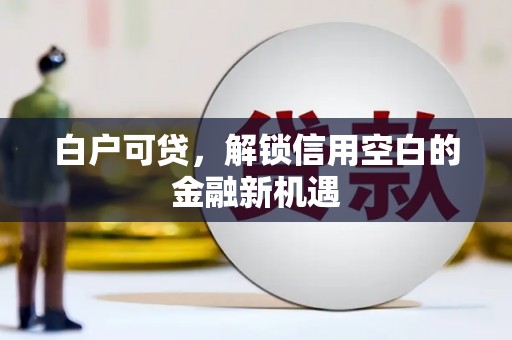 邯山白户可贷，解锁信用空白的金融新机遇