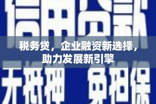 邯山税务贷，企业融资新选择，助力发展新引擎