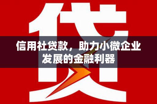 邯山信用社贷款，助力小微企业发展的金融利器