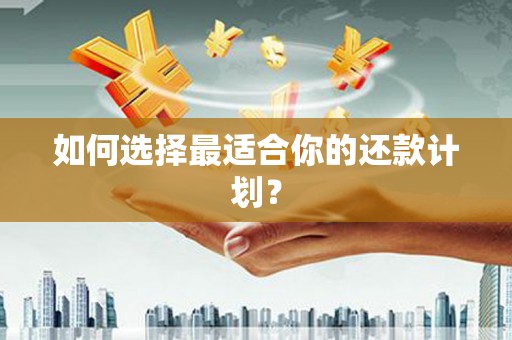邯山如何选择最适合你的还款计划？